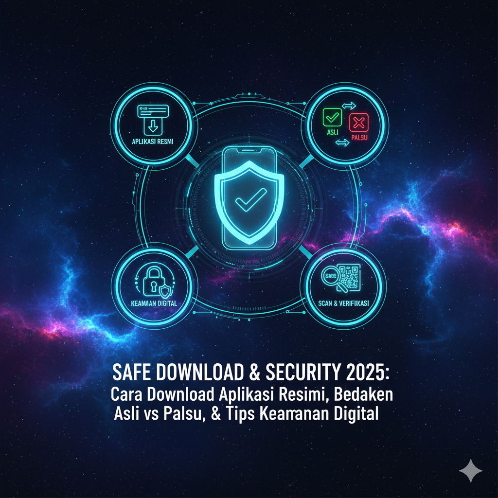 Safe Download & Security 2025: Cara Download Aplikasi Resmi, Bedakan Asli vs Palsu, & Tips Keamanan Digital