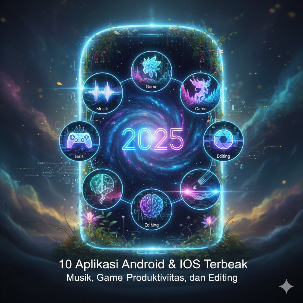 10 Aplikasi Android & iOS Terbaik 2025: Musik, Game, Produktivitas, dan Editing